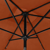 Garden Parasol with LEDs and Steel Pole Terracotta 2x3 m - Extra Image