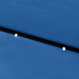 Garden Parasol with LEDs and Steel Pole Azure Blue 2x3 m