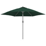 Replacement Fabric for Outdoor Parasol Green 300 cm - Top-Down View