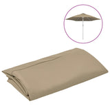 Replacement Fabric for Outdoor Parasol Taupe 300 cm - Front View