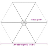 Replacement Fabric for Outdoor Parasol Taupe 300 cm