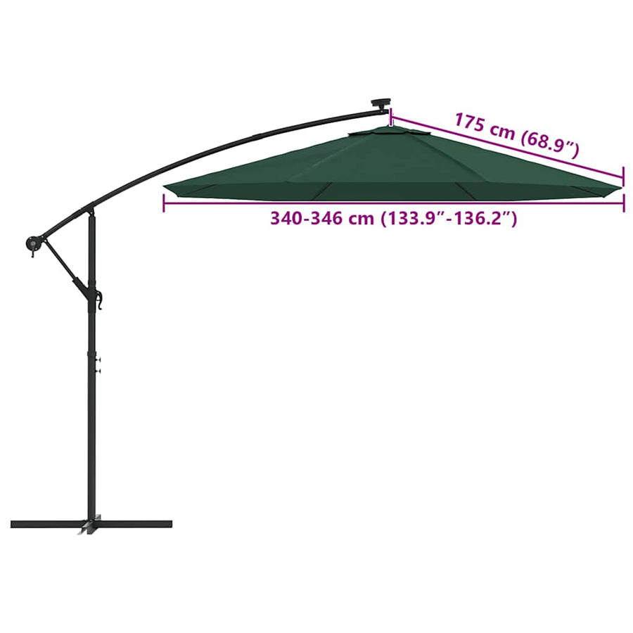 Replacement Fabric for Outdoor Parasol Green 350 cm