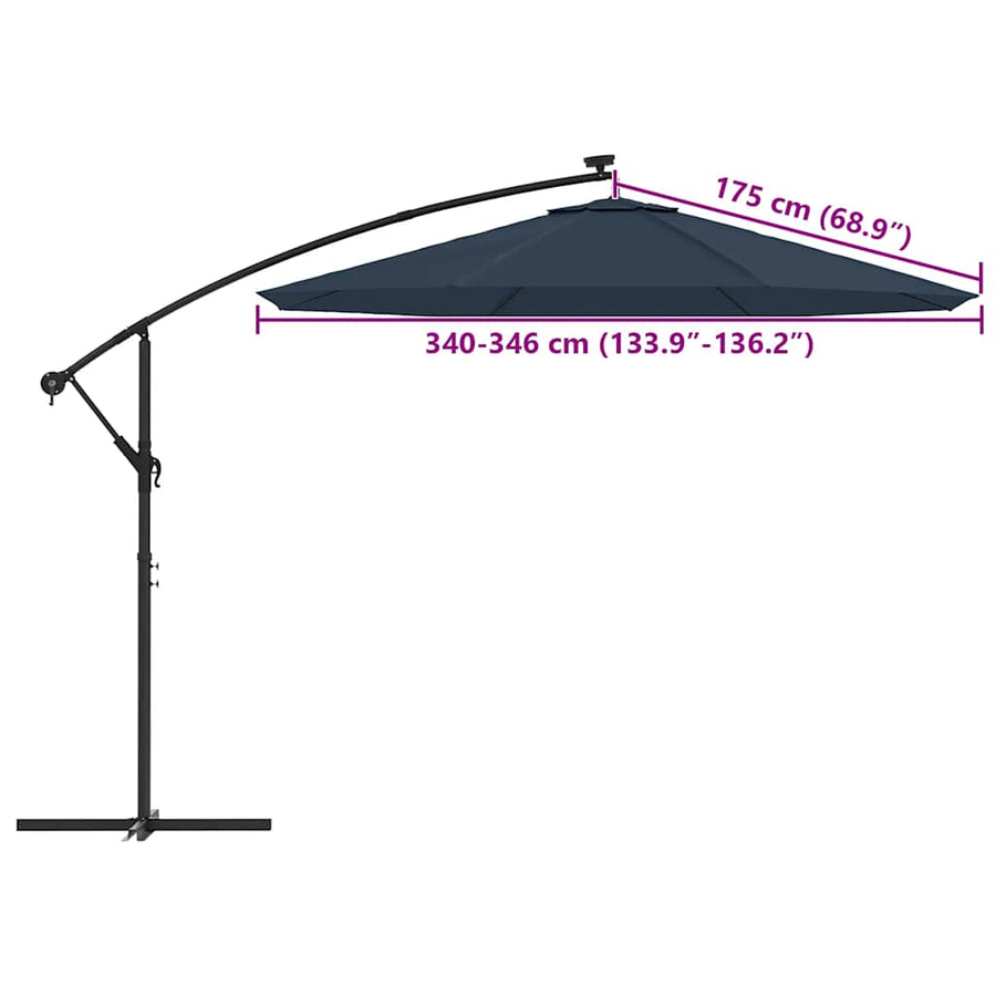 Replacement Fabric for Outdoor Parasol Blue 350 cm