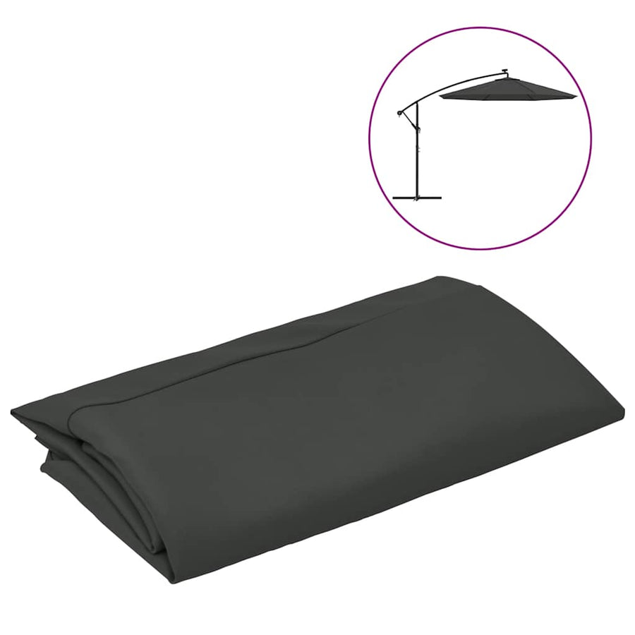Replacement Fabric for Outdoor Parasol Anthracite 350 cm