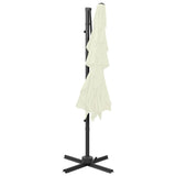 4-Tier Garden Parasol with Aluminium Pole Sand 250x250 cm - Side View