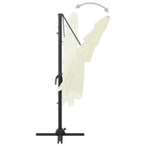 4-Tier Garden Parasol with Aluminium Pole Sand 250x250 cm - Top-Down View