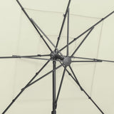 4-Tier Garden Parasol with Aluminium Pole Sand 250x250 cm - Close-Up Angle