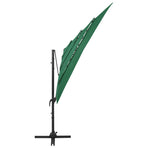 4-Tier Garden Parasol with Aluminium Pole Green 250x250 cm
