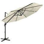 4-Tier Garden Parasol with Aluminium Pole Sand 3x3 m