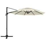 4-Tier Garden Parasol with Aluminium Pole Sand 3x3 m - Front View