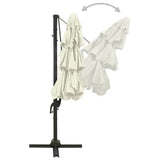 4-Tier Garden Parasol with Aluminium Pole Sand 3x3 m