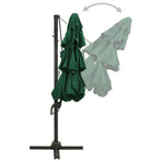 4-Tier Garden Parasol with Aluminium Pole Green 3x3 m