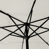 3-Tier Garden Parasol with Aluminium Pole Sand 2.5x2.5 m - 45-Degree Angle