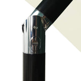 3-Tier Garden Parasol with Aluminium Pole Sand 2.5x2.5 m - Rear View