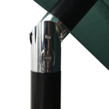3-Tier Garden Parasol with Aluminium Pole Green 2.5x2.5 m - Rear View