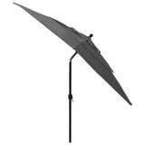 3-Tier Garden Parasol with Aluminium Pole Anthracite 2.5x2.5 m - Top-Down View