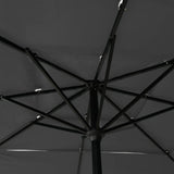 3-Tier Garden Parasol with Aluminium Pole Anthracite 2.5x2.5 m - 45-Degree Angle