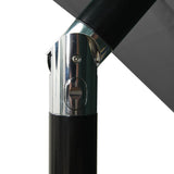 3-Tier Garden Parasol with Aluminium Pole Anthracite 2.5x2.5 m - Rear View