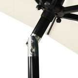 3-Tier Garden Parasol with Aluminium Pole Sand 2x2 m - 45-Degree Angle