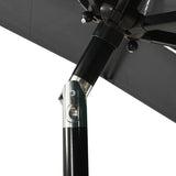 3-Tier Garden Parasol with Aluminium Pole Anthracite 2x2 m - 45-Degree Angle