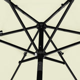 3-Tier Garden Parasol with Aluminium Pole Sand 2.5 m - 45-Degree Angle