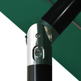 3-Tier Garden Parasol with Aluminium Pole Green 3.5 m - Rear View