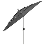 3-Tier Garden Parasol with Aluminium Pole Anthracite 3.5 m