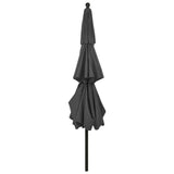 3-Tier Garden Parasol with Aluminium Pole Anthracite 3.5 m - Top-Down View