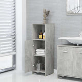 3 Piece Bathroom Furniture Set Concrete Grey Engineered Wood