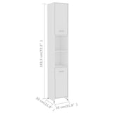 3 Piece Bathroom Furniture Set White Engineered Wood