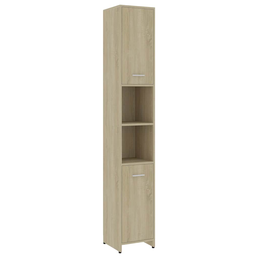 3 Piece Bathroom Furniture Set Sonoma Oak Engineered Wood