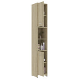 3 Piece Bathroom Furniture Set Sonoma Oak Engineered Wood