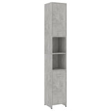 3 Piece Bathroom Furniture Set Concrete Grey Engineered Wood - Close-Up Angle