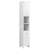 3 Piece Bathroom Furniture Set High Gloss White Engineered Wood - Close-Up Angle