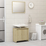 3 Piece Bathroom Furniture Set Sonoma Oak Engineered Wood