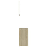 3 Piece Bathroom Furniture Set Sonoma Oak Engineered Wood