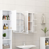 3 Piece Bathroom Furniture Set White Engineered Wood
