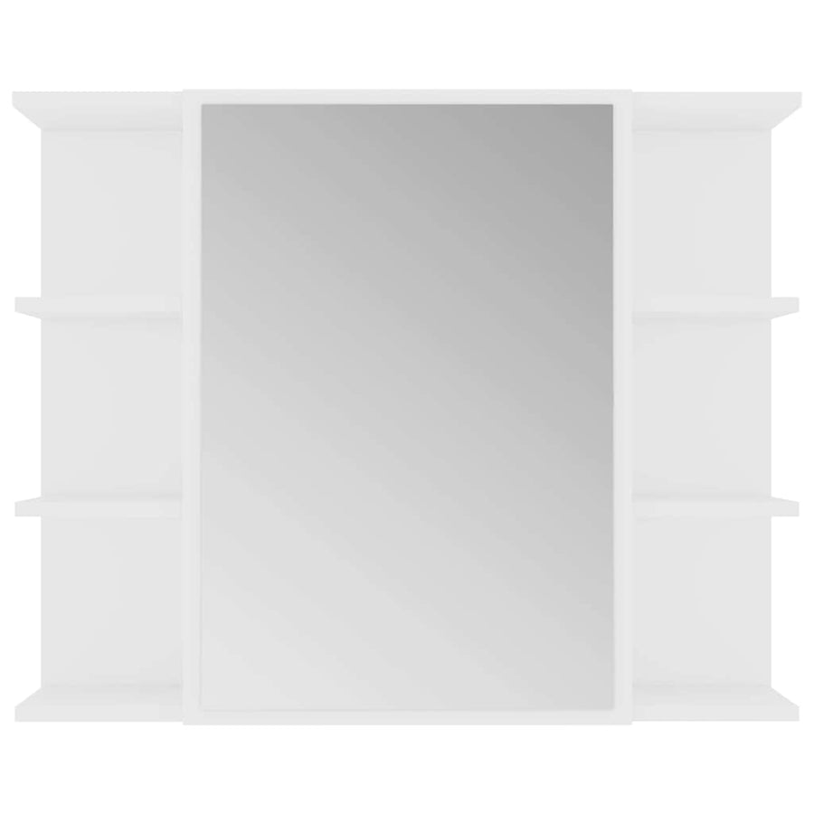 3 Piece Bathroom Furniture Set White Engineered Wood
