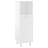 3 Piece Bathroom Furniture Set White Engineered Wood - Close-Up Angle