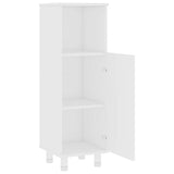 3 Piece Bathroom Furniture Set White Engineered Wood