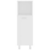 3 Piece Bathroom Furniture Set White Engineered Wood