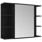 3 Piece Bathroom Furniture Set Black Engineered Wood - Top-Down View