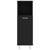 3 Piece Bathroom Furniture Set Black Engineered Wood - Extra Image