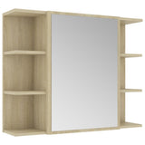 3 Piece Bathroom Furniture Set Sonoma Oak Engineered Wood