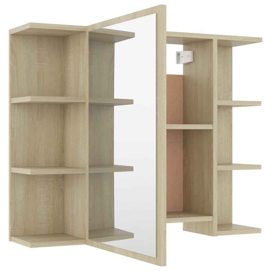 3 Piece Bathroom Furniture Set Sonoma Oak Engineered Wood