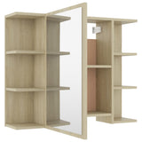 3 Piece Bathroom Furniture Set Sonoma Oak Engineered Wood - Rear View