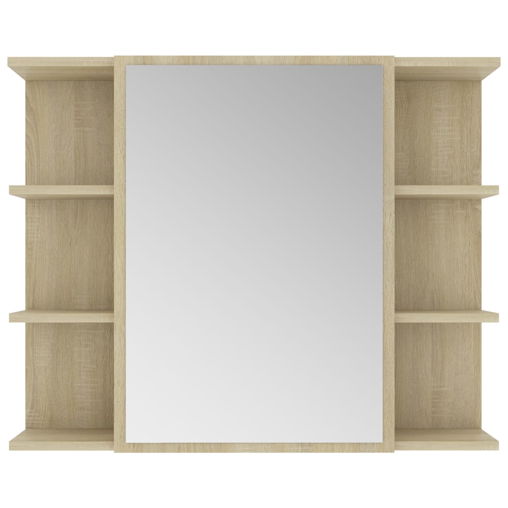 3 Piece Bathroom Furniture Set Sonoma Oak Engineered Wood