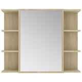 3 Piece Bathroom Furniture Set Sonoma Oak Engineered Wood - Close-Up Angle