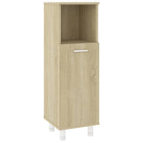 3 Piece Bathroom Furniture Set Sonoma Oak Engineered Wood - Low Angle