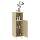 3 Piece Bathroom Furniture Set Sonoma Oak Engineered Wood